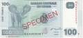 Congo Democratic Republic 100 Francs, 31. 7.2007